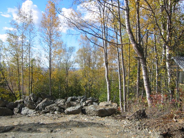 Pile of rocks after blasting