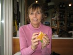 Freeport, Maine - Donna with lobster roll