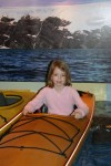 Megan in the canoe