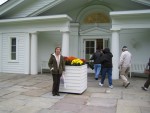 Donna in front of Rockwell Museum